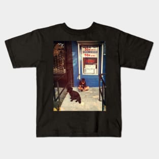 A boy and his dog, Sunset Park, Brooklyn, NYC Kids T-Shirt